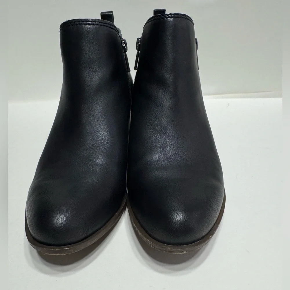 Lucky Brand Women's Leather Black Ankle Booties Size 7 1/2 - Picture 4 of 10
